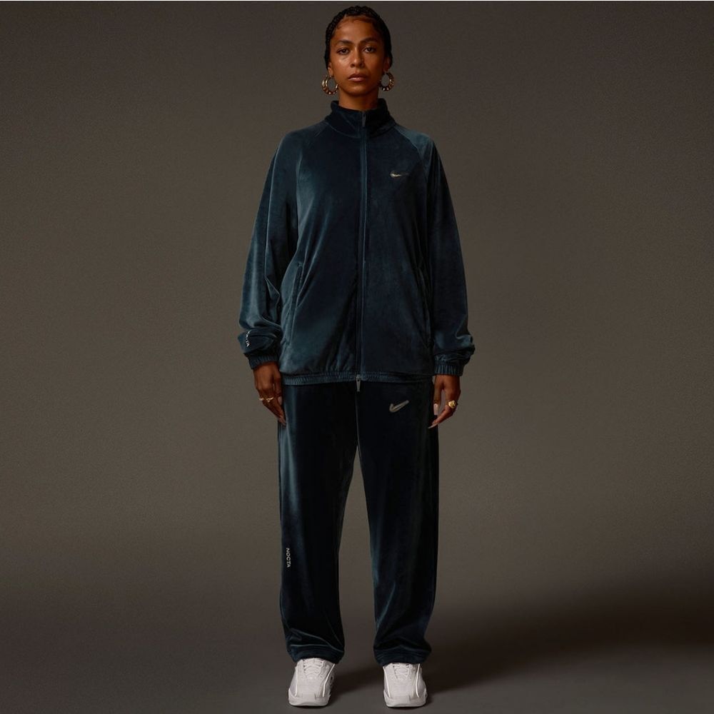 Nike x NOCTA Swarovski Velour Zip Jacket Armory Navy DV3734-454 Women's Medium M